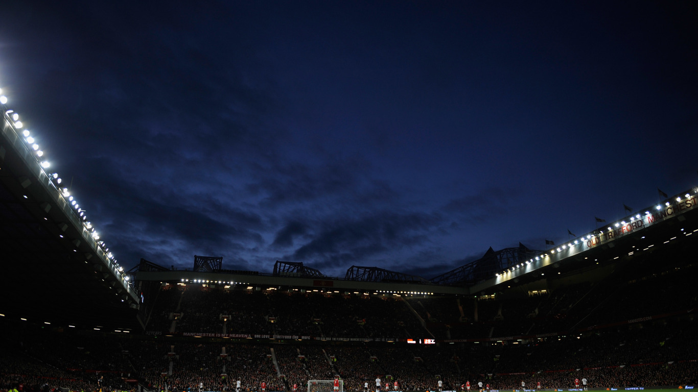 Download wallpaper Football, Stadium, Stadium, Manchester United, Old  Trafford, Manchester United Football Club, Dream Theater, Theatre of  Dreams, Old Trafford, section sports in resolution 1366x768