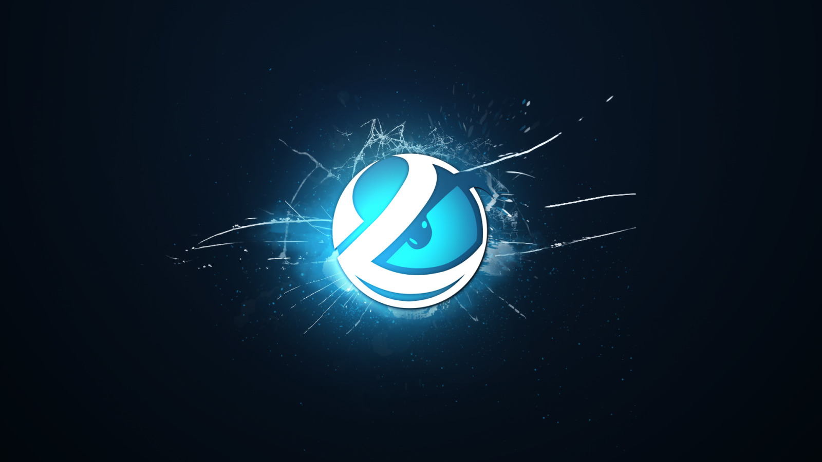 Download wallpaper logo, blue background, csgo, crack, cs go, Luminosity  Gaming, section games in resolution 1600x900