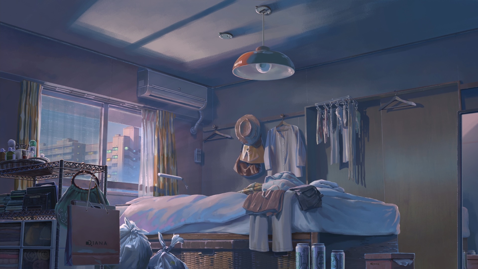 Featured image of post Bedroom Window Night Anime Bedroom Background