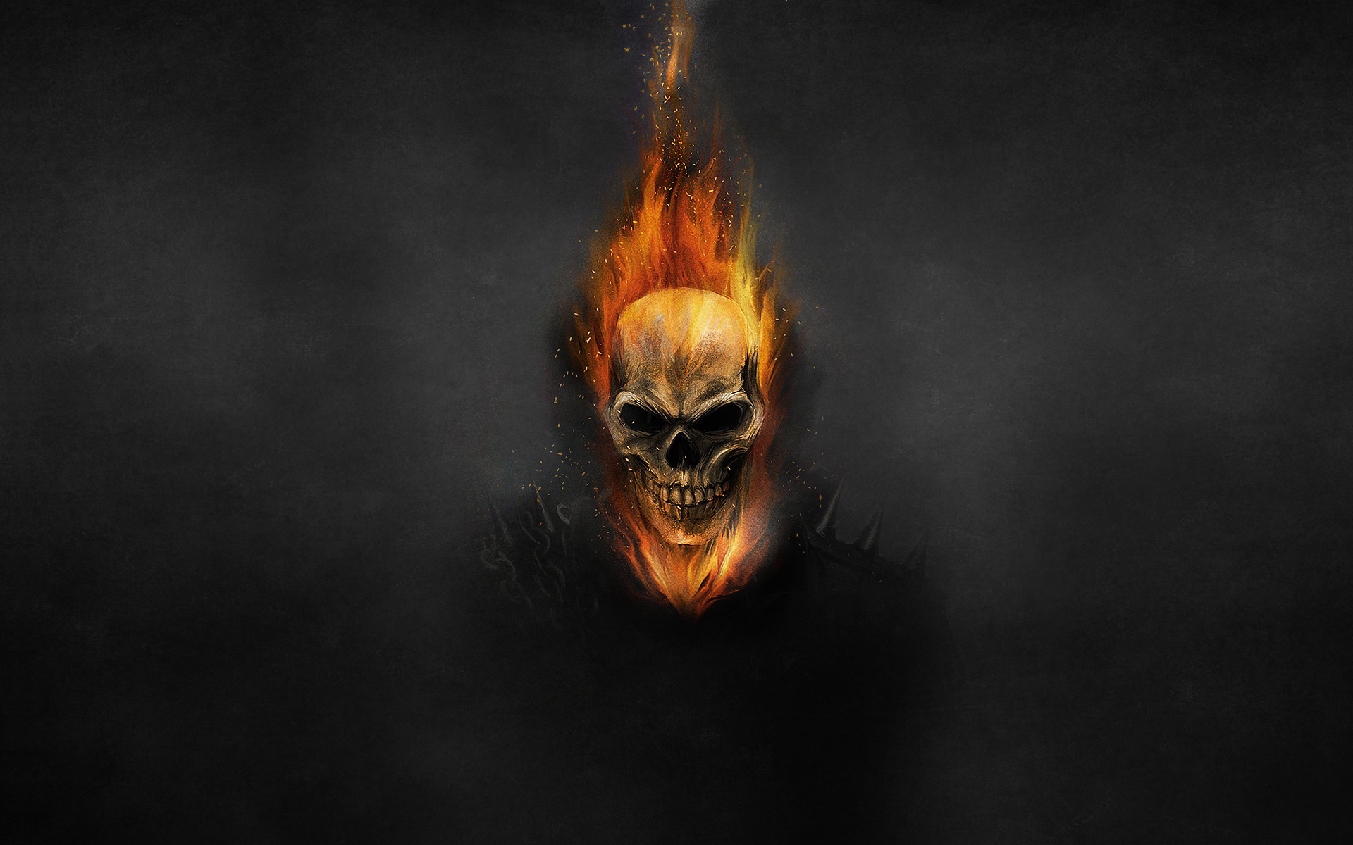 Download wallpaper the dark background, fire, skull, chain, skeleton, Ghost  Rider, Ghost rider, section films in resolution 1920x1200