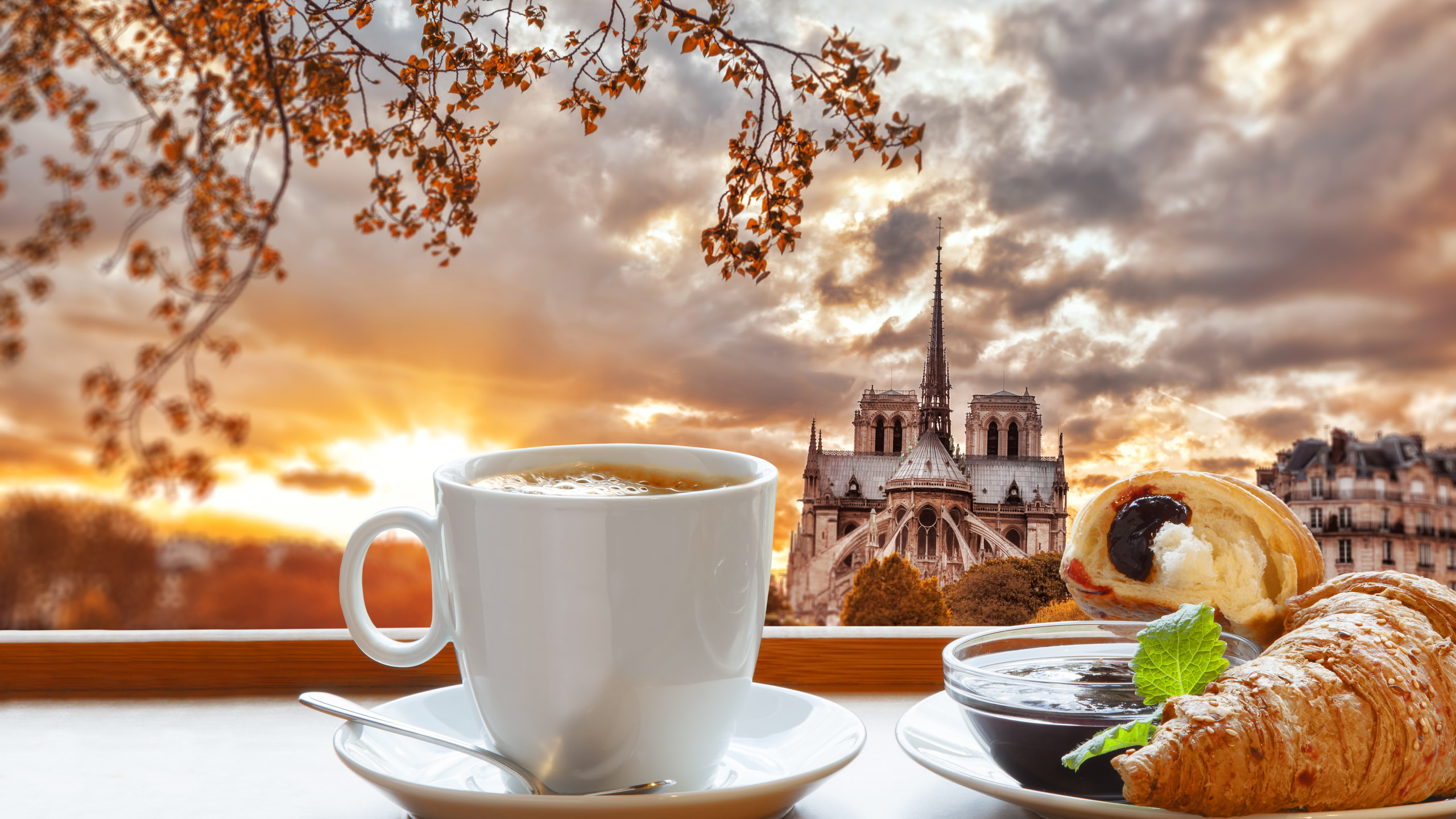 Download Wallpaper Paris Coffee Breakfast Paris