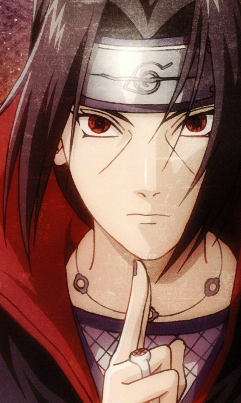 Download Wallpaper Portrait Headband Naruto Red Eyes