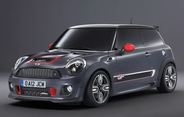 Picture grey, background, Mini, the front, hatchback, Mini, John Cooper Works