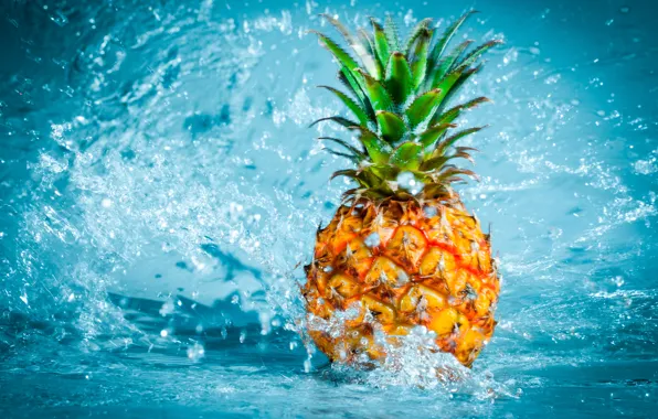 Picture water, fruit, pineapple