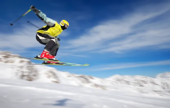 Picture winter, snow, jump, sport, ski