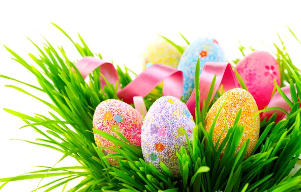 Picture grass, eggs, colorful, Easter, tape, colorful, Spring, decor, Easter, Holidays, Eggs