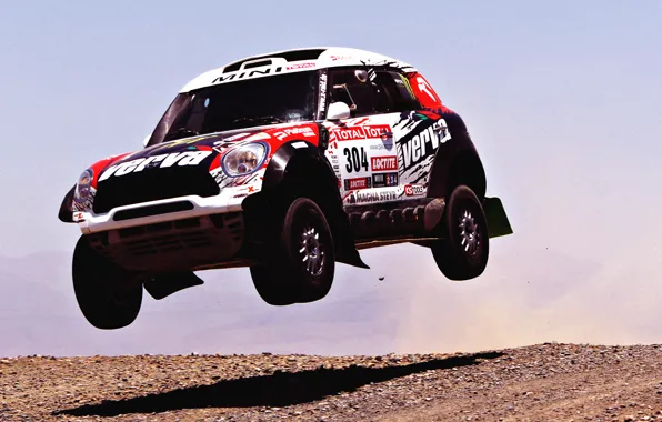 Picture Mini, Sport, Speed, Race, Mini Cooper, Dakar, SUV, Rally, In the air, Mini, Side view, …