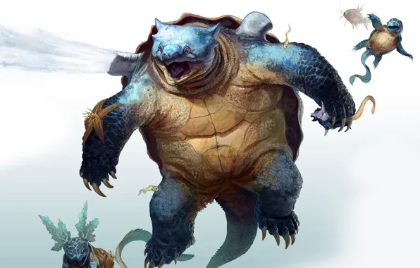 Picture Pokemon, fantasy art, Squirtle, squirtle