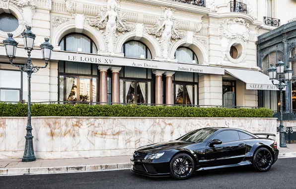 Picture the city, black, tuning, Mercedes, Benz, Mercedes, AMG, AMG, SL65