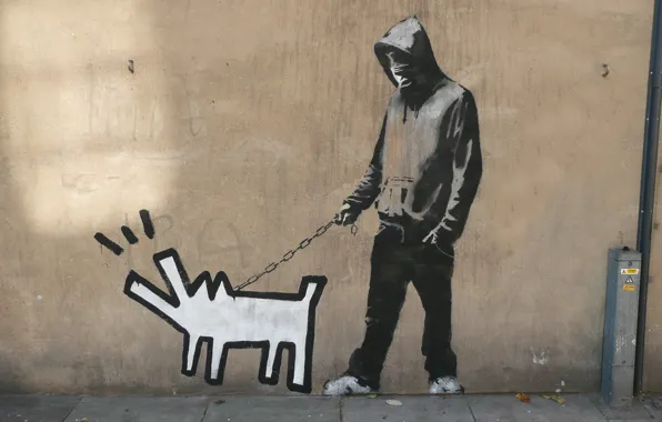 Picture Graffiti, Banksy, Haring dog