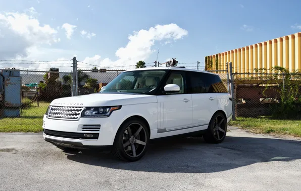 Picture jeep, sport, white, Land Rover, Range Rover, the front
