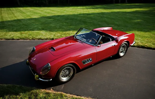 Picture retro, Red, Convertible, Ferrari, California, 250