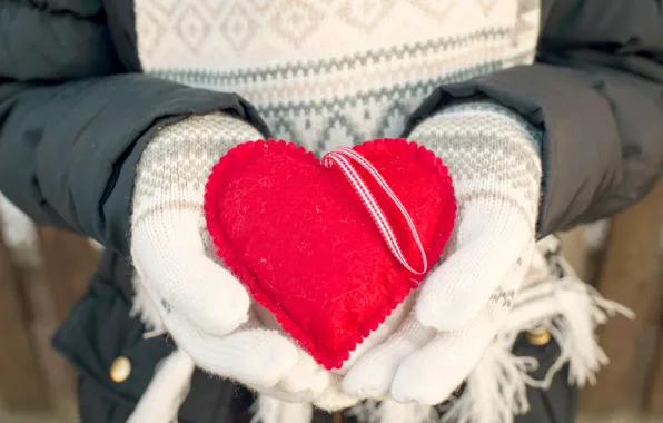 Picture winter, love, heart, love, heart, winter, mittens, romantic, sweet, hands