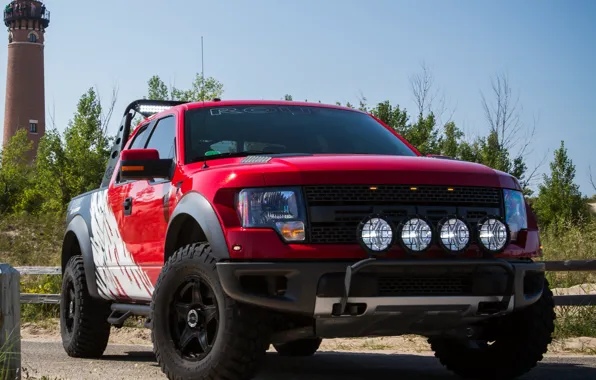 Picture machine, Ford, the front, F-150, powerful, SVT Raptor, Roush