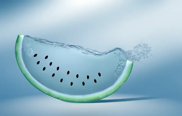 Picture water, creative, watermelon, seeds, watermelon