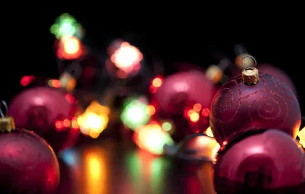 Picture lights, holiday, balls, new year, Christmas, christmas, new year, lanterns
