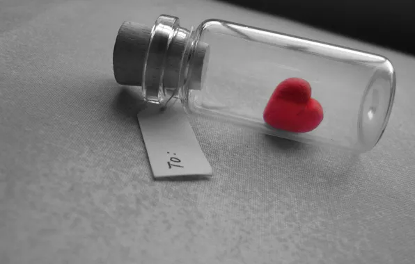 Picture macro, love, mood, gift, heart, bottle, note, love, grey background, heart, recognition, heart, bubble