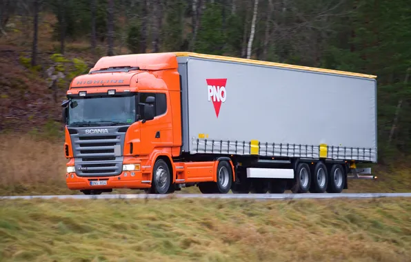 Picture Road, Speed, Truck, Truck, Scania, Tractor, Scania, Trailer, PNO, P400, R400, Trailer, Highline