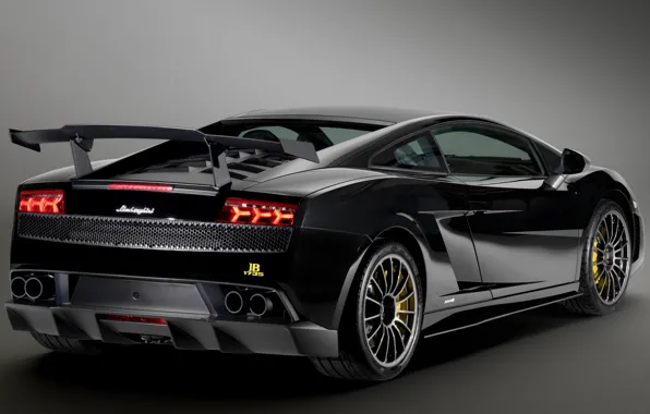 Picture black, Lamborghini, Gallardo, back, Lamborghini, LP570-4, Blancpain Edition