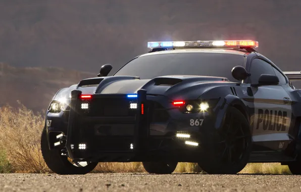 Picture Ford Mustang, Transformers, Transformers 5: The Last Knight, Barricade, Custom Ford Mustang Police Car