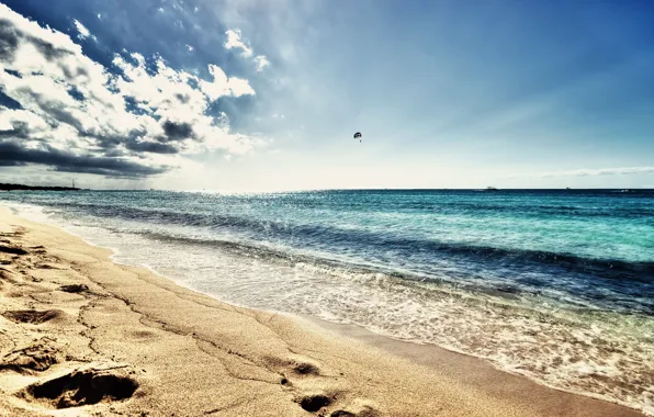Picture sea, wave, beach, summer, the sky, the sun, landscape, nature, photo, background, mood, Wallpaper, coast, …