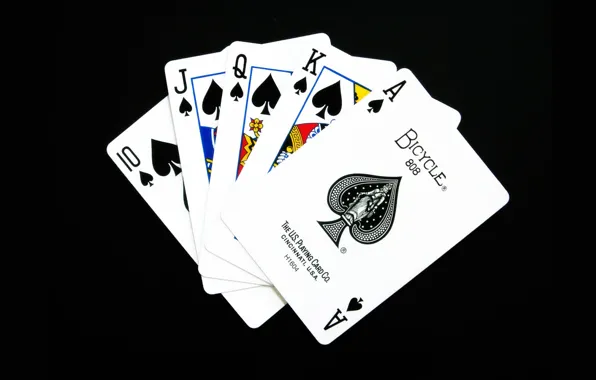 Picture card, the suit, a Royal flush, poker
