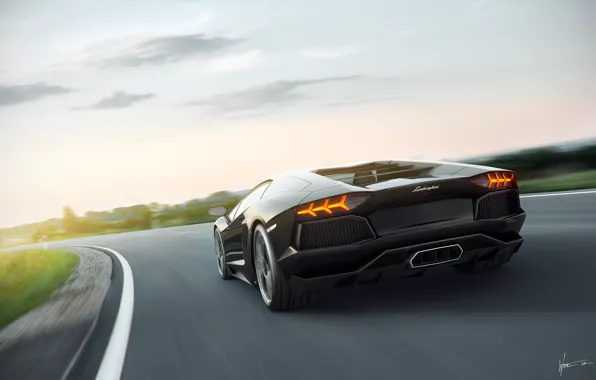 Picture speed, Lamborghini, blur, Lamborghini, black, black, Blik, Lamborghini, LP700-4, Aventador, Aventador, LB834