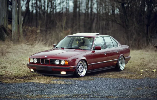 Picture bmw, bbs, E34, stance