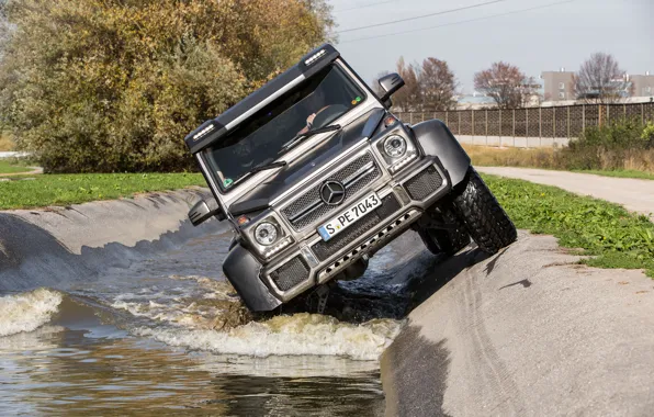 Picture water, SUV, Mercedes, AMG, G63, 6x6