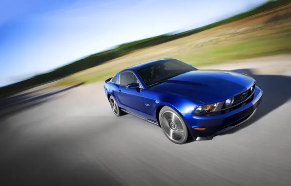 Picture Road, mustang, blur, ford, muscle car