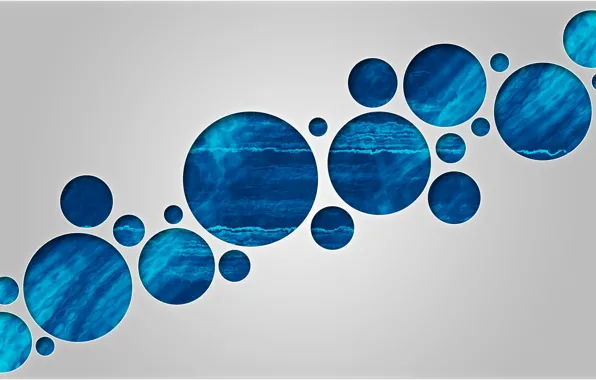 Picture circles, blue, bubbles, background