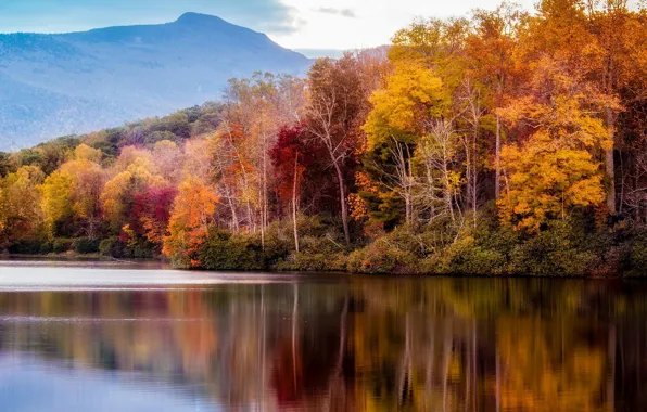 Picture autumn, landscape, mountains, nature, lake