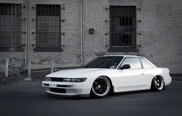 Picture wall, Windows, white, Silvia, Nissan, brick, stance, S13, grid