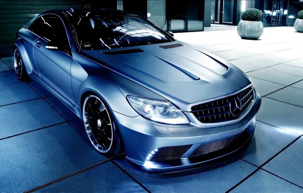 Picture auto, night, tuning, Mercedes, Mercedes-Benz CL63 AMG