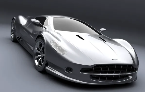 Picture Aston Martin, silver, the concept