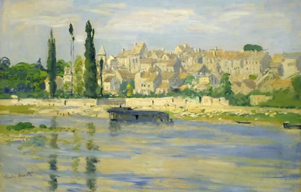 Picture landscape, the city, river, home, picture, Claude Monet