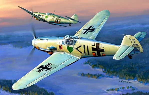 Picture the plane, figure, the second world, Me-109, Air force, Luftwaffe, Messerschmitt, Bf -109F2, messerschmitt, Zhirnov, …