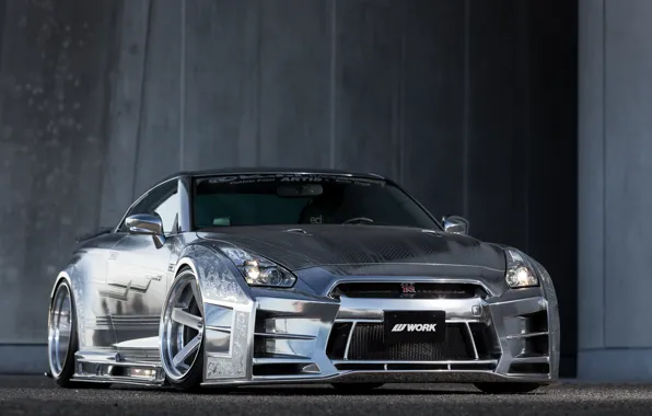 Picture GTR, Nissan, Racing, Silver, Kuhl