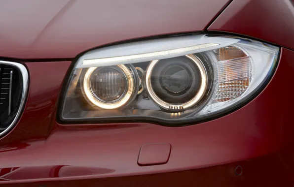 Picture close-up, red, lights, power, BMW, coupe