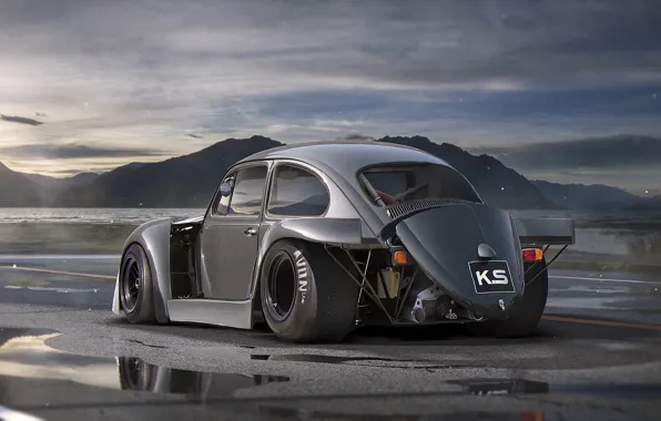 Picture Volkswagen, Car, Old, Beetle, Tuning, Future, DRAG, by Khyzyl Saleem
