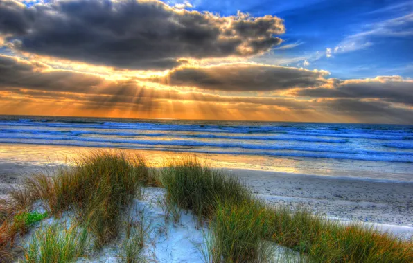 Picture sand, sea, beach, the sky, the sun, landscape, sunset, nature, the ocean, dawn, beach, sky, …