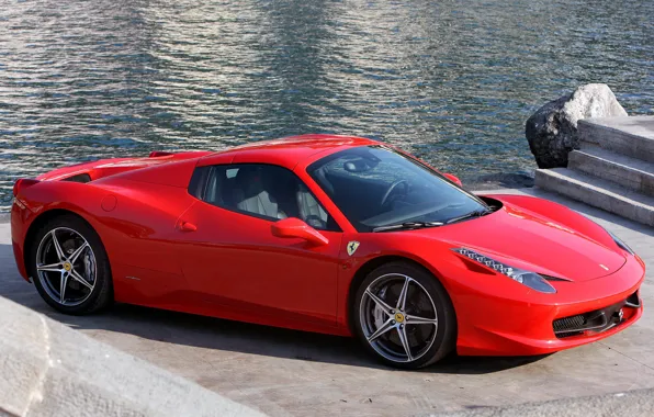 Picture red, Ferrari, supercar, red, car, Spider, 458 Italia