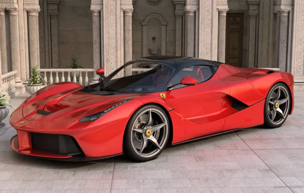 Picture Auto, Red, Ferrari, Ferrari, Red, Car, Supercar, Supercar, LaFerrari, The laferrari