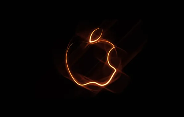 Picture computer, light, abstraction, Apple, smoke, gas, gadget
