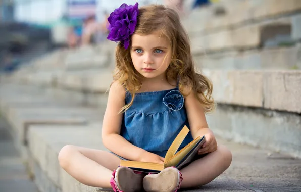 Picture mood, girl, book