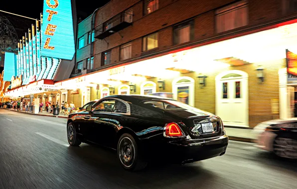 Picture car, Rolls-Royce, car, in motion, beautiful, brilliant, chic, Wraith, Black Badge