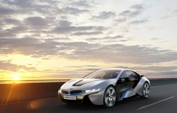 Picture the sky, sunset, bmw, BMW, concept, the concept, ай8
