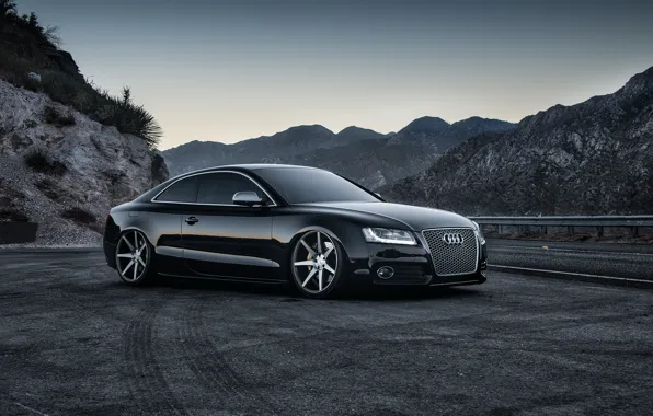 Picture car, audi, black, tuning, rs5