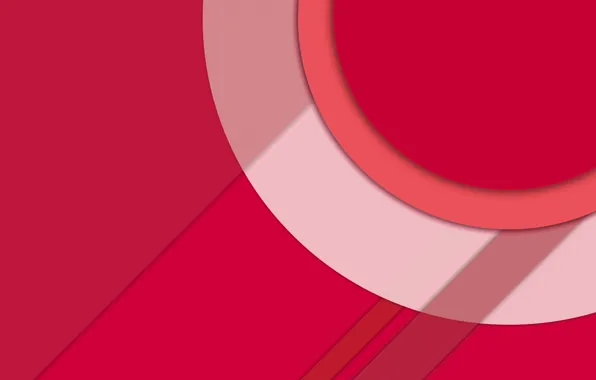 Picture Red, Circles, Design, Line, Lollipop, Fon, Material, Android 5.0