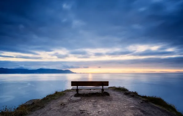 Picture nature, Bay, bench